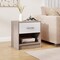 Costway Modern Nightstand Bedside Table with Drawer Open Storage Shelf for Small Spaces Light Gray/Oak&White/Natural&White/Natural/White/Dark Gray/Brown